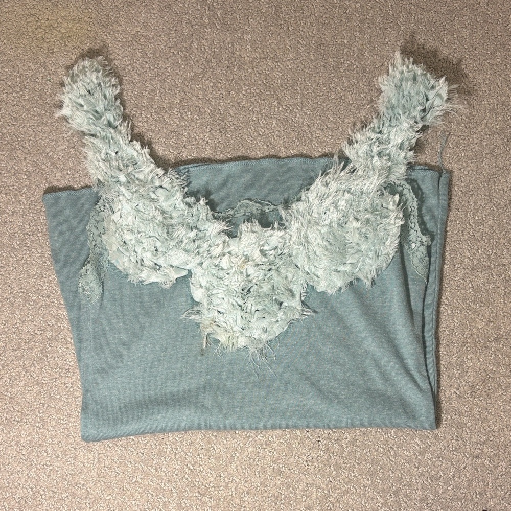 Vintage Light Sage Textured Trim Women’s Tank Top